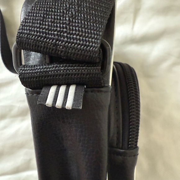 Adidas Vegan Leather Crossbody Bag Black - Picture 3 of 9